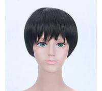 Anime Yuri !!! auf Eis Katsuki Yuuri Cosplay Perücke Synthetisches Haar Halloween Katsuki Yuuri Schwarze kurze Cosplay Perücken + Perückenkappe One Size YUURI PL-772