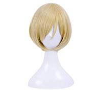 Anime Yuri!!! on Ice Yuri Plisetsky Yurio Short Blonde Heat Resistant Cosplay Costume Wigs+ Wig Cap KUQX7874