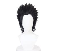 Anime Zack Fair Cosplay Black Short Back Wig, Halloween Costume Party Role Play
