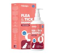 Animigo Flea & Tick Shampoo for Dogs - Cleansing Dog Shampoo with Tea Tree, Coconut & Almond Oil - Deodorising & Coat-Care Wash for All Breeds, Lavender Fragrance - 500ml