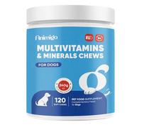 animigo Multivitamins and Minerals for Dogs - 120 Soft Chews - With 18 Vitamins & Minerals - Easy to Chew & Gentle Formulation - Suitable For All Breeds - Lactose-Free & Soy-Free