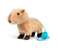 Animigos Curious Capybara Interactive Plush Toy, Beige and Brown, Walking and Chirping Feature, Soft Material, For Boys and Girls Ages 18 Months and Above