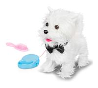 Animigos Walking Westie Dog Toy with Lead | Interactive Barking Plush Pu