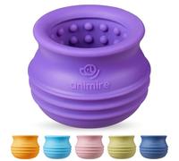 Animire Treat Dispensing Dog Toy, Long-Lasting Interactive Puzzle Toys for Dogs, Stuffable Dog Enrichment Frozen Lick Treat Toy for Boredom, BPA Free Silicone Fetch Catch Chew Toy (Purple,M)