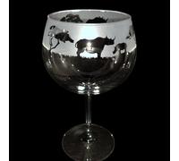 Animo Gin Glass Hand Etched Crystal Animal Balloon Tumbler Gift Rhino