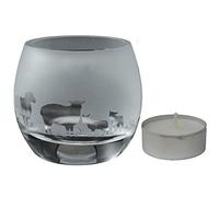 Animo Glass Small Crystal Animal Glass Tealight Candle Holder - Sheep
