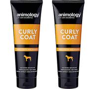 Animology Curly Coat Dog Shampoo | Easy Rinse Formula | For Deep Cleaning and Detangling | Oatmeal Extract and Shea Butter Extract | Vegan Shampoo | Suitable For All Coat Types | 250 ml Pack of 2