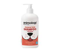 Animology Essentials Flea and Tick Dog Shampoo 500ml, Tea Tree and Neem Infused Coat Cleanser for All Breeds