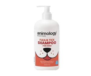 Animology Essentials Flea and Tick Dog Shampoo 500ml, Tea Tree and Neem Infused Coat Cleanser for All Breeds