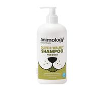 Animology Essentials Olive and Walnut Dog Shampoo 500ml, Gentle Daily Cleanser with Conditioner for All Breeds