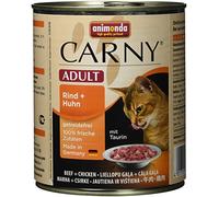 animonda Carny Adult cat food, wet food for adult cats, beef + chicken, 6 x 800g