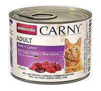 animonda Carny Adult cat food, wet food for adult cats, beef + lamb, 6 x 200g