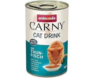 Animonda Carny Cat Drink with Tuna 24x 140ml - Hydration Support with Tender Tuna Strips, Grain-Free & Milk-Free, Complementary Food for Adult Cats
