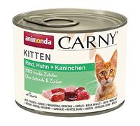 animonda Carny Kitten Wet Cat Food - Beef, Chicken + Rabbit, 200g (Pack of 12)