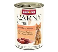animonda Carny Kitten Wet Cat Food - Veal, Chicken + Turkey, 400g (Pack of 12)