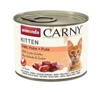 Animonda Carny Veal Chicken and Turkey Kitten Food - 6 x 800g