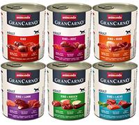 Animonda Dog Food GranCarno Trial Pack 6 x 800g Cans Mix 1, 1-Pack (1x 4.8kg / 10.58lbs)
