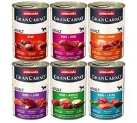 animonda GranCarno Wet Food for Adult Dogs, Various Varieties, 6 x 400 g