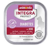 animonda Integra Protect Diabetes cat, diet cat food, wet food for diabetes mellitus, with beef, 16 x 100g