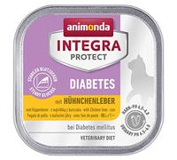 animonda Integra Protect Diabetes cat, diet cat food, wet food for diabetes mellitus, with chicken liver, 16 x 100g