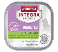 animonda Integra Protect Diabetes cat, diet cat food, wet food for diabetes mellitus, with turkey heart, 16 x 100g