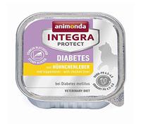 animonda Integra Protect Diabetes cat, diet cat food, wet food for diabetes mellitus, with chicken liver, 16 x 100g