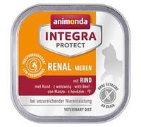 animonda Integra Protect Nieren (Renal) cat, wet food for chronic renal insufficiency, with beef, 16 x 100g