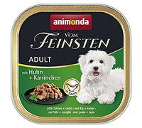 animonda Vom Feinsten Adult Dog Food, Wet Food for Adult Dogs, with Chicken + Rabbit in Sauce, 22 x 150 g