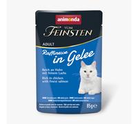 animonda Vom Feinsten Adult Raffinesse in Jelly 24 x 85g - Rich in Chicken with Finest Salmon