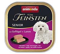 animonda Vom Feinsten Senior dog food, wet food for older dogs from 7 years, with poultry + lamb, 22 x 150g