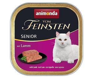 animonda Vom Feinsten Senior, wet food for older cats from 7 years, with lamb, 32 x 100g
