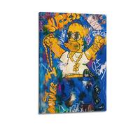 Animtion The Simpsons Homer Jay Cool Graffiti Poster Poster Decorative Painting Canvas Wall Posters And Art Picture Print Modern Family Bedroom Decor Posters 12x18inch(30x45cm)