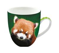 Animug Red Panda Mug from Deluxebase. 450ml Large Ceramic Coffee Cup with Handle and Cute Animal Print, Novelty Mug for Gifts and Kitchen Decor, Dishwasher Safe Mugs for Coffee or Tea.