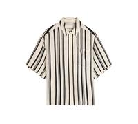Anine Bing Coco Striped Satin Shirt - Black And White - L (UK14 / L)