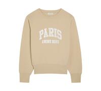 Anine Bing Harry Shrunken Logo-appliquéd Cotton Sweatshirt - Beige - XS (UK6 / XS)