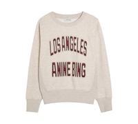 Anine Bing Harry Shrunken Logo-appliquéd Cotton Sweatshirt - Beige - XS (UK6 / XS)