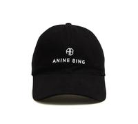 ANINE BING logo-embroidery cotton baseball hat - Black One Size