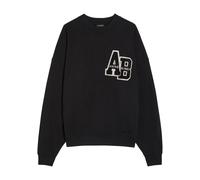 Anine Bing Miles Appliquéd Cotton Sweatshirt - Black - S (UK8-10 / S)
