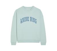 Anine Bing Miles Logo-appliquéd Cotton Sweatshirt - Light Blue - M (UK12 / M)