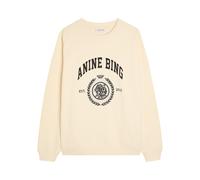 Anine Bing Miles Logo-print Cotton Sweatshirt - Cream - L (UK14 / L)