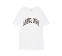 ANINE BING Walker leopard-print logo T-shirt - White XS-S-M-L