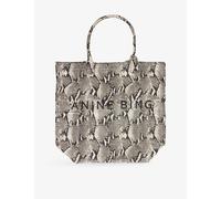Anine Bing Womens Anine Bing Leo Python Cotton Tote Bag Python 1 Size
