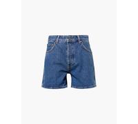 Anine Bing Womens Marine Blue Dalton High-rise Organic Cotton-blend Denim Shorts 29