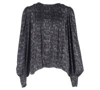 Anine Bing Women's Preloved Renee Python Print Blouse Grey Silk | Size: Small