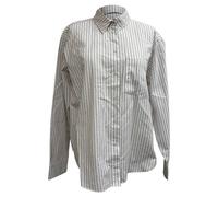 Anine Bing Women's Preloved Striped Shirt White Cotton | Size: Small