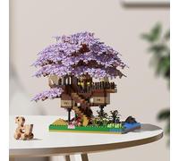 Aningde 2200Pcs Architecture Micro Building Bricks Model Kit for Adults - Detailed Architectural Display Model - Ages 14+ (Purple)