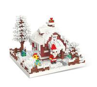 Aningde 2300Pcs Christmas Architecture Micro Building Bricks Model Kit for Adults - Detailed Architectural Display Model - Ages 14+