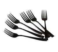 Aninhao 12-Piece Black Stainless Steel Dessert Fork, Salad Forks Set