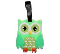 ANINIUCN Cute Owl Silicone Luggage Tag - Fun ID Tag for Suitcases, Backpacks, and Travel Bags - Ideal for Teens and Adults