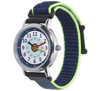 Anio Children's Learning Watch, 3 Wrist Watch, Children's Watch for Learning Times from 6 Years, Waterproof to 5 Bar, Children's Watch for Boys and Girls, Aurora Blue